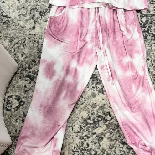 Pink Tie Dye Jogger Set