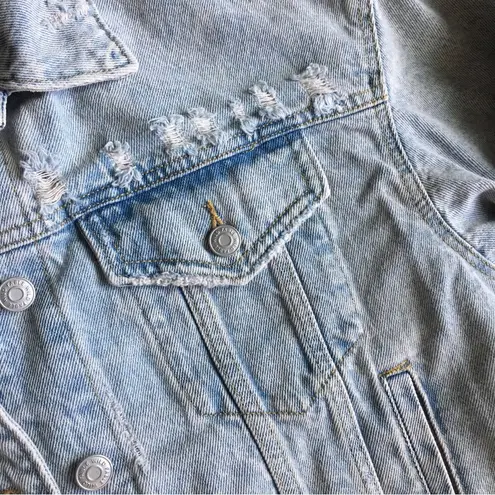 Wild Fable  Cropped, Slightly Distressed, Jean Jacket, Light Blue, Size XS, NWT