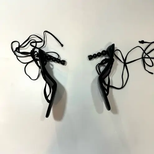 LPA Lanna sandals black suede lace up Size 9