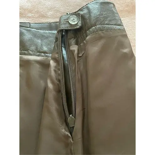 Sigrid Olsen  Brown 100% Leather Skirt Size 6