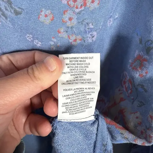 NWT Bloom + Blare Floral Oversized Hoodie in Blue/Pink Size XL Blue