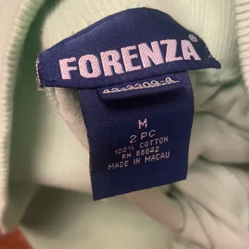 Forenza - lime green terry cloth 2 piece lounge set