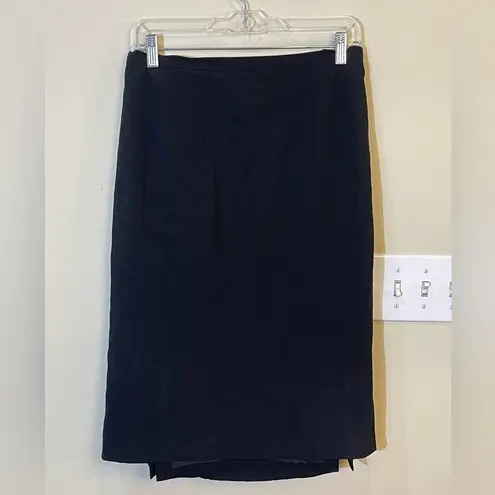 Lafayette 148 New York Womens Pencil Skirt Knee Length Lined Zip Black Size 18