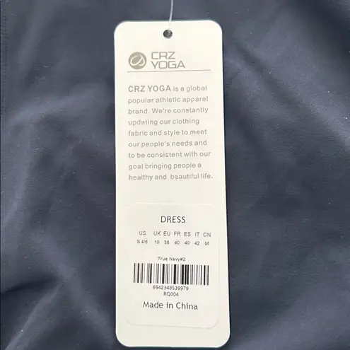 CRZ Yoga Butterluxe Sleeveless Ruched Midi Bodycon, True Navy, Size Small, NWT