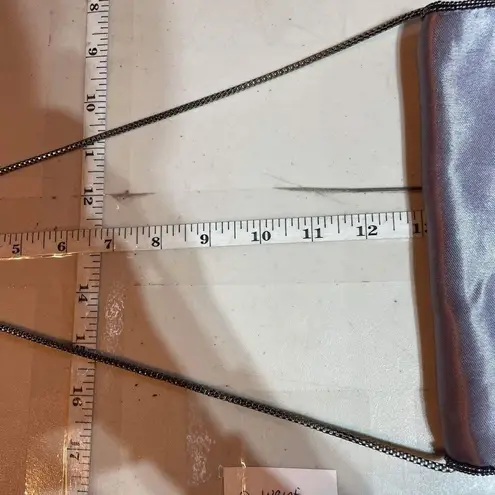 Vintage Women's Chain Strap Beaded Flap Front Shoulder Bag Purple clutch Medium