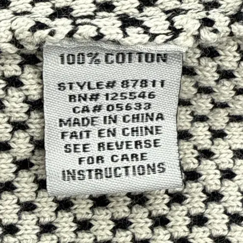 Habitat NEW NWT Natural XL Block Tunic Sweater Cowl Neck Textured Knit Cotton