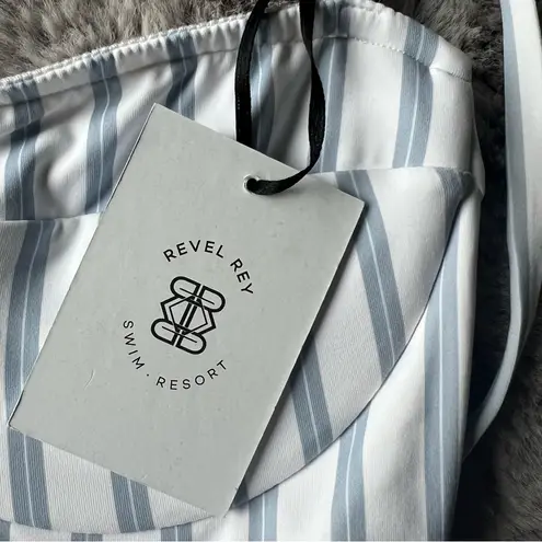 NWT Revel Ray Striped Blue and White One