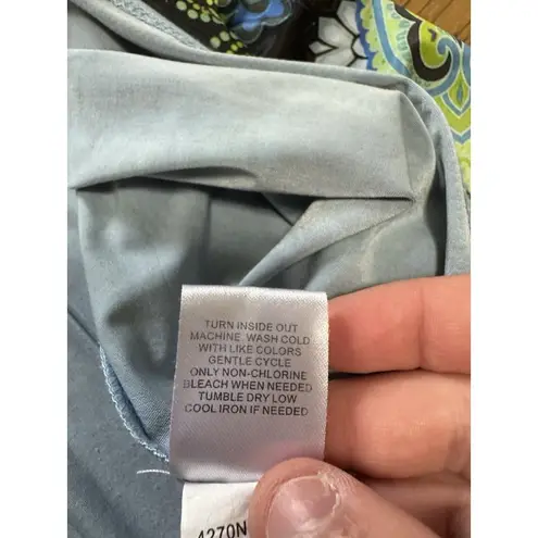 One World Live & Let Live Stretch Art Top Women Size Medium Short Sleeve Artsy