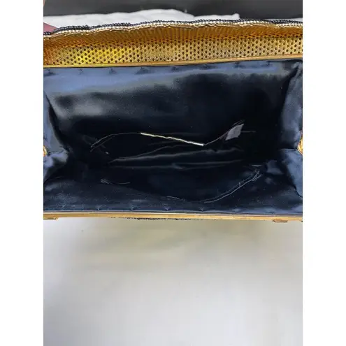 Stephen Chx Womens Black Beaded Evening Purse Handbag SKU 6515