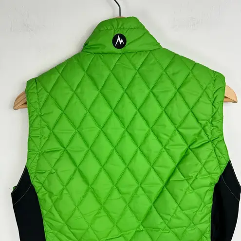 Marmot Kitzbuhel Vest Womens Sz Medium Bright Green Black Stretch Zip