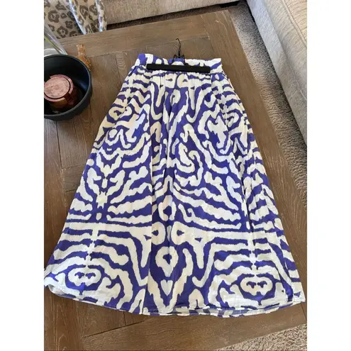 Sheridan French 2 Piece Set Top and Skirt Size Medium Blue