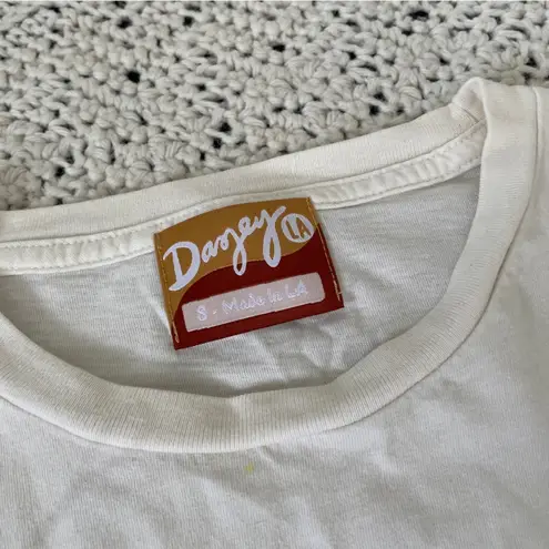 Dazey LA Colorful Face Short Sleeve T-Shirt White (Small)