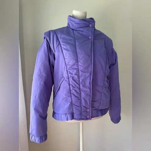 Vintage ‘80s Skyr Purple Full Zip Insulated Puffer Ski Jacket Size 10