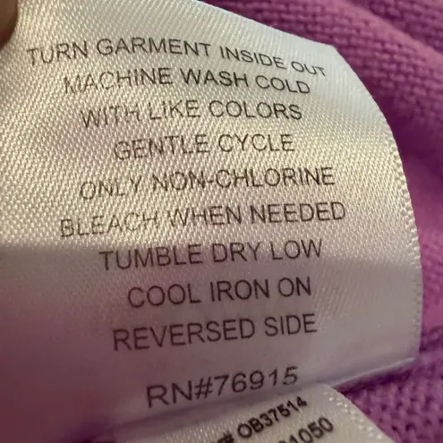 Appleseed's Classic Knit Cardigan Women's XL Lavendar Career Preppy Button Front Purple