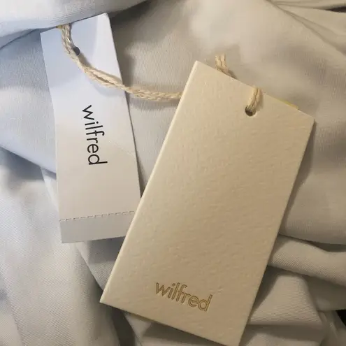 NWT ARITZIA WILFRED Saturn Long Sleeve Wrap Midi Dress in Frozen Grey Si… Size XL