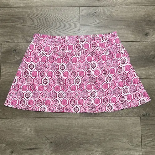 IBKUL 15” Terra Print Swing Golf Skirt Skort Pink Size Large