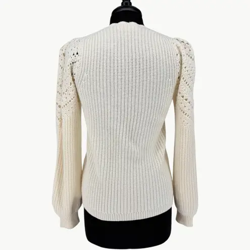 Sézane Moira Cardigan Jumper Sweater | Sz Small | Ecru (Off White)