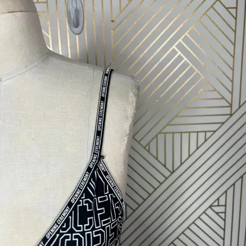 Opening Ceremony Logo Peplum Tank Dress in Black & White Size US XS