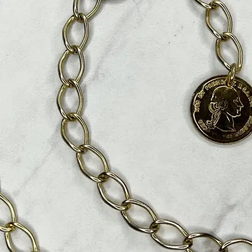 George Washington Coin Metal Chain Link Belt Small/Medium (S/M) ✨ Gold