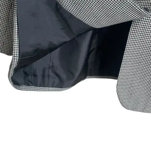 Vintage Maggie Barnes Women Houndstooth Blazer 18W Classic Capsule Jacket Career Black