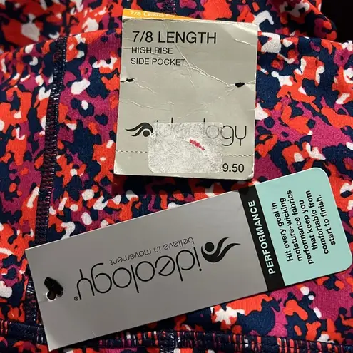 Ideology High-Rise Side Pocket 7/8 Leggings in Speckle Berry, Size S NEW w/Tag