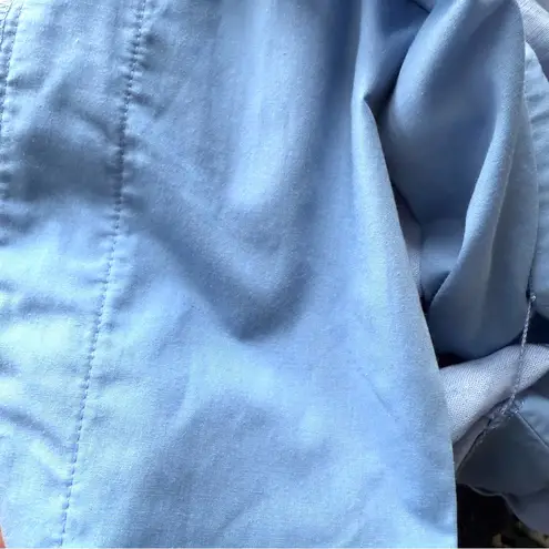 NWT J Crew Womens Skirt Light Blue Linen Pull On Scalloped Hem Plus Size 24