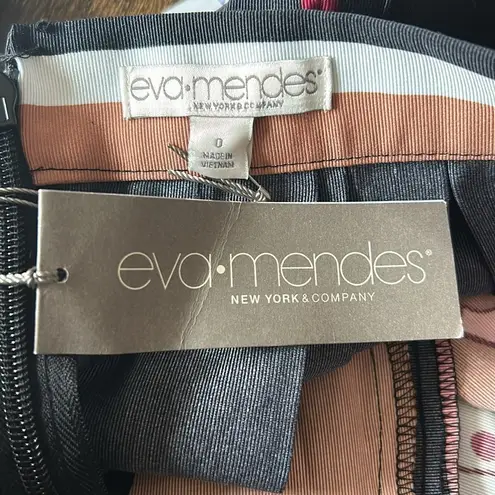 Eva Mendes Retro Pinup Umbrella Midi Skirt Sz 0 NWT Black