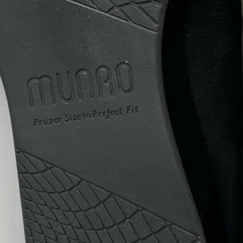 Munro Peyton open toe suede leather sandals black 8.5