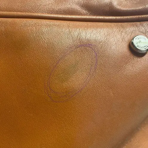 Talbots  Women’s Orange Top Handle Leather Bag 8X5.5X13‎ - Image 9