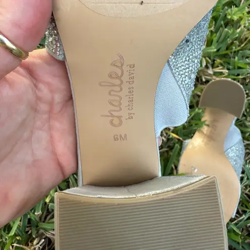 Charles by Charles David Silver Rhinestone Reveal mules