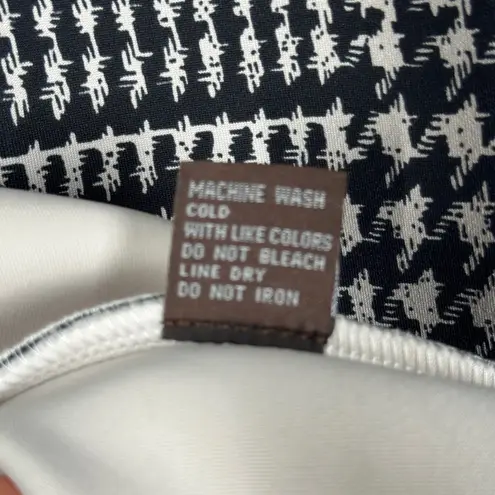 J. McLaughlin Dress Scuba Houndstooth Sleeveless Career Party Fitted Size Small