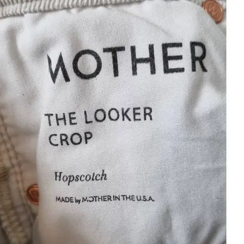 Mother The Looker Crop Hopscotch Corduroy Pants in Ivory Size 24 Gray