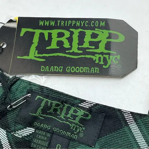Royal Bones By Tripp NYC Green Plaid Suspenders Skirt Womens Size 0X NEW *FLAW - Image 5