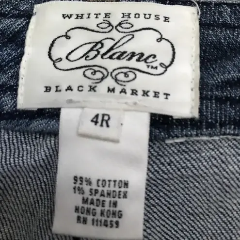 White House | Black Market  Blanc Embroidered Love and Desire Stretch Bootcut Jeans