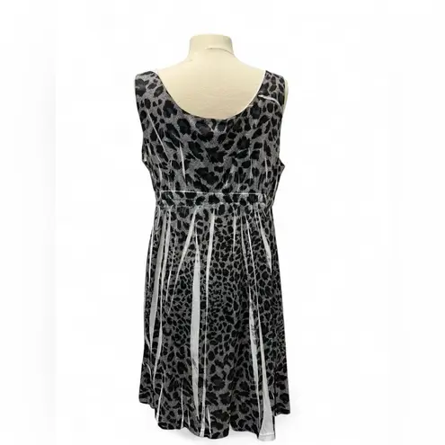 Jane Ashley Black and Gray Midi Sundress