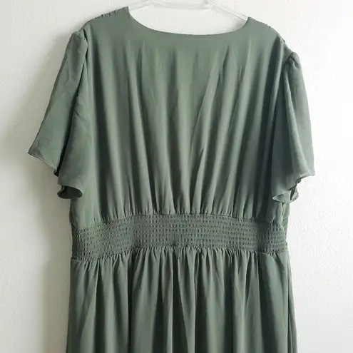 Baltic Born Birdie Maxi Dress Smocked Short Sleeve New Without Tags