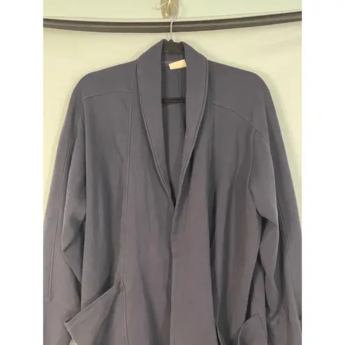 Pact Organic Cotton Shawl Collar Cardigan Navy Blue Relaxed Fit XL