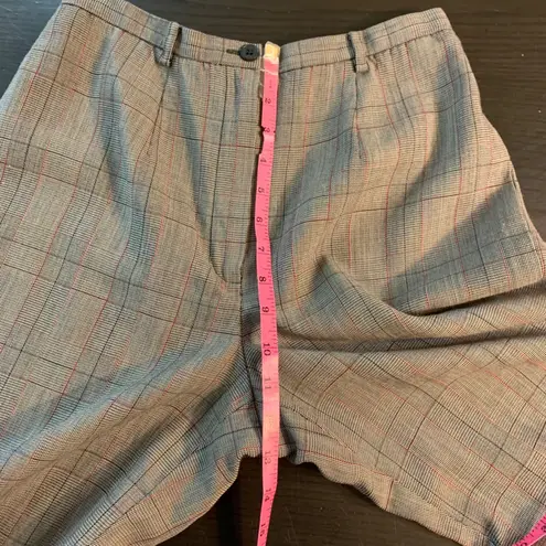 Carlisle VTG Plaid Wool Blend Retro Trouser 8 Gray Red Classic Career Pants READ - Image 9