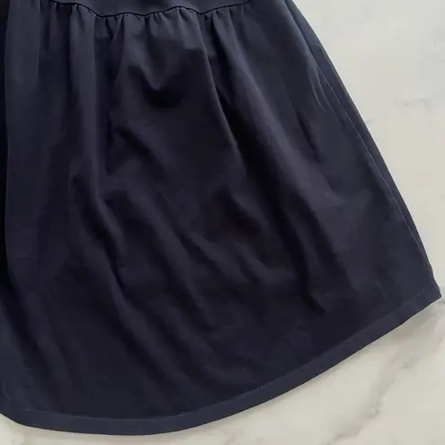 Frame Asymmetric Tiered Midi Dress Gathered Organic Cotton Knit Blue Size S Chic