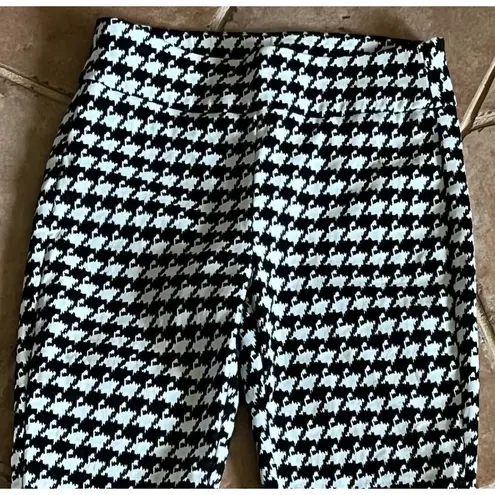 Bar III Bar lll Womens Black White Houndstooth Skinny Pants Ponte S