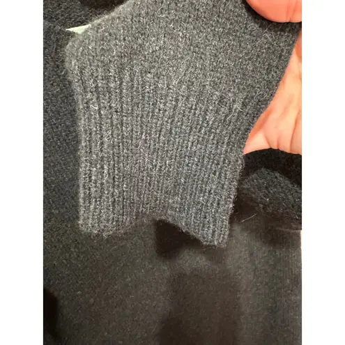 ALC Frank A.L.C. Gilbert Merino Wool Camel Long Sleeve Sweater Dress Charcoal Sz L $445