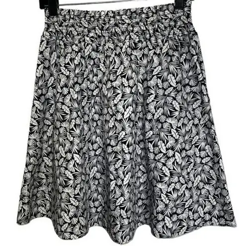 BODEN Navy/White Hawaiian Leaf Foliage Mini Skirt Cotton NWT Size 10 Blue