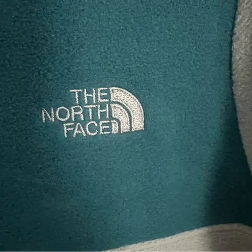 The North Face  Blue Green Zip Up Pullover Women Medium