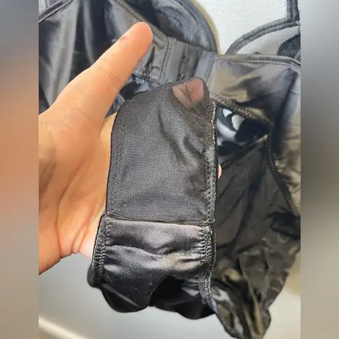 Oh La La Cherie Lyla Embroidered Lace Teddy Bodysuit Black Size Large NWT