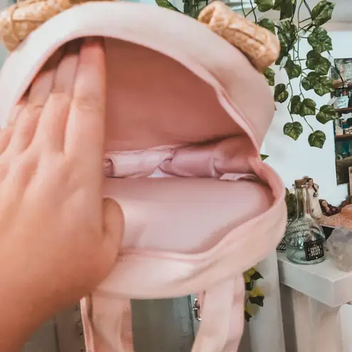 Woven Circle Backpack with Bunny Ears Multiple