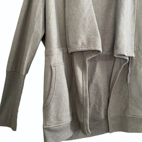 Caslon Cinch Waist Jersey Knit Gray Cardi Size Lg