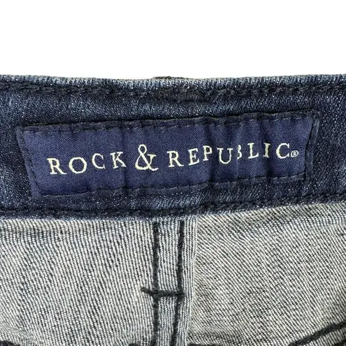 Rock & Republic  High Roller Medium Wash High Rise Stretchy Skinny Jeans Size 14