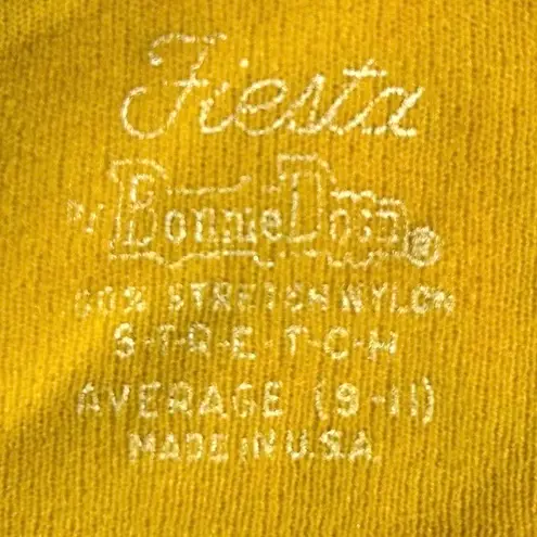 P 60’s 70’s Bonnie Doon Fiesta Socks Knee Hi High Nylon Mustard Yellow Size 9