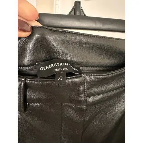 Generation Love Nate Vegan Leather Cargo Pants Black size XS