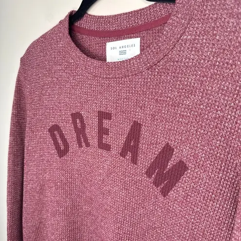 Sol Angeles Medium Anthropologie Evereve Soft Thermal Sweatshirt Pullover DREAM